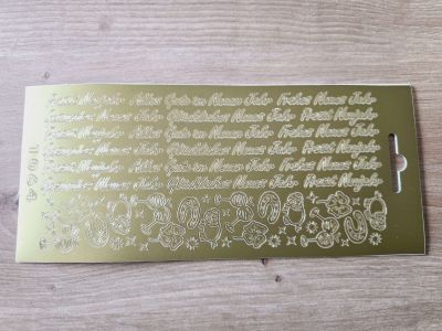 Sticker - Schriftsticker -Silvester & Neujahr- gold